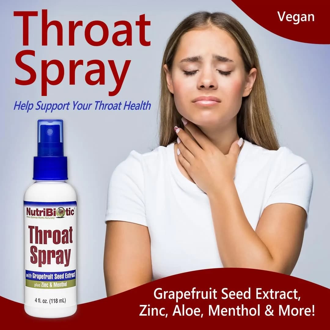NutriBiotic Throat Spray with GSE, Zinc & Menthol 118ml (4 Fl Oz) | Soothing Sore Throat Support - view 5