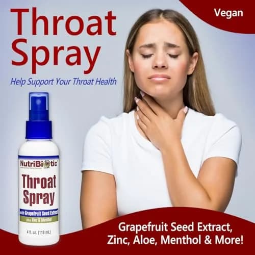 NutriBiotic Throat Spray with GSE, Zinc & Menthol 118ml (4 Fl Oz) | Soothing Sore Throat Support thumbnail 5