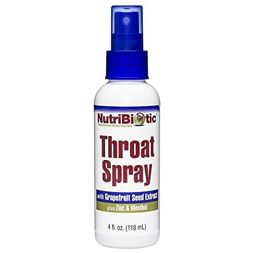 NutriBiotic Throat Spray with GSE, Zinc & Menthol 118ml (4 Fl Oz) | Soothing Sore Throat Support thumbnail 1