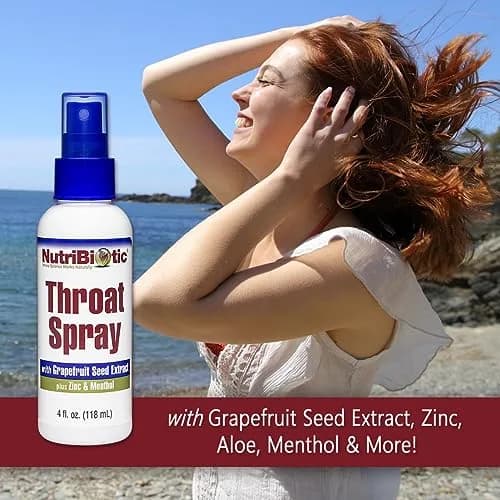 NutriBiotic Throat Spray with GSE, Zinc & Menthol 118ml (4 Fl Oz) | Soothing Sore Throat Support thumbnail 3