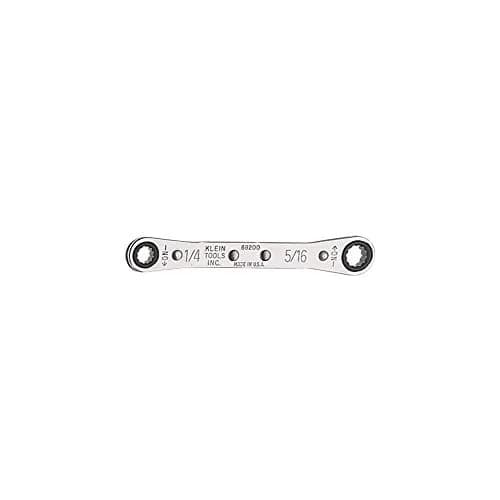 Klein Tools 68200 Ratcheting Box Wrench 1/4-Inch x 5/16-Inch | Chrome Plated Finish thumbnail 1
