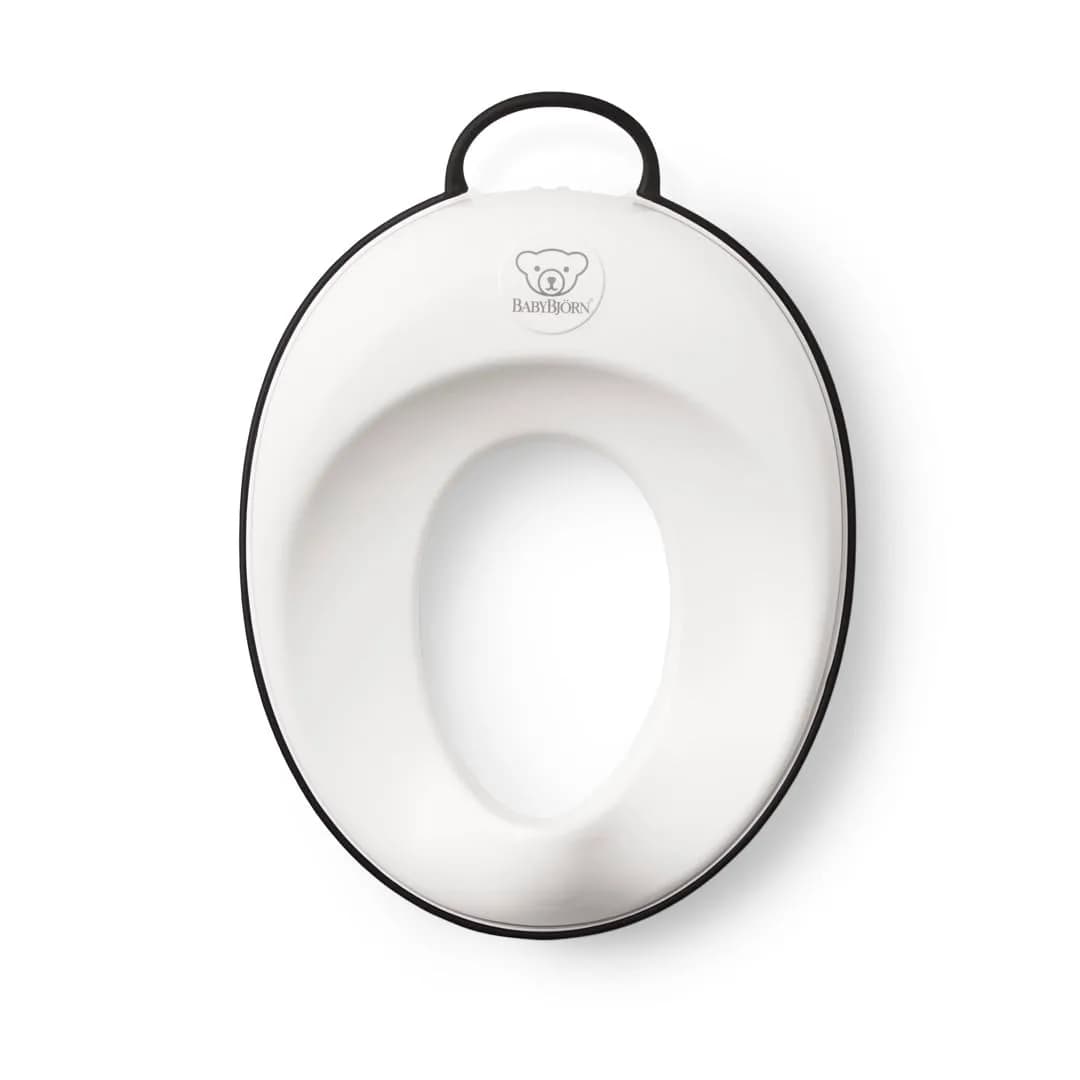 BabyBjörn Toilet Trainer - White/Black | Secure, BPA-Free, Adjustable Fit (11.5x14x3.5 Inch)