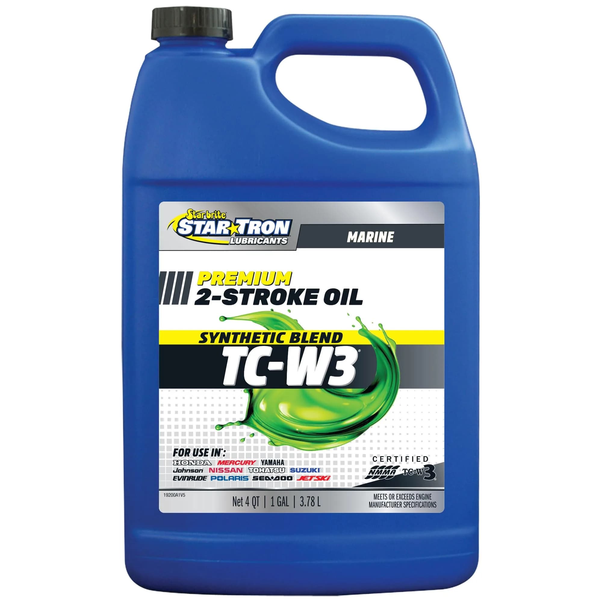 STAR BRITE TCW3 2-Stroke Synthetic Blend Engine Oil | High-Performance Marine & Auto Oil, 1 Gallon