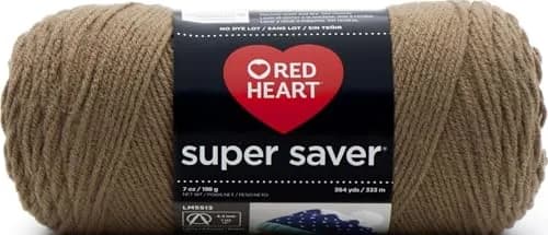 Red Heart Super Saver Yarn Cafe Latte | 198g (7oz) Solids | USA Import thumbnail 1