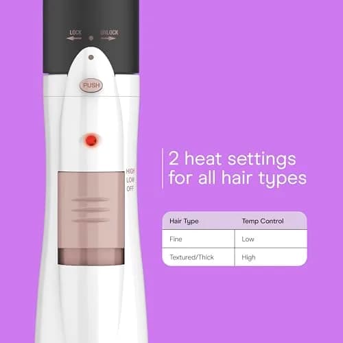 Conair Double Ceramic 3-in-1 Hot Air Brush White | Styles Curls & Straight Hair thumbnail 4