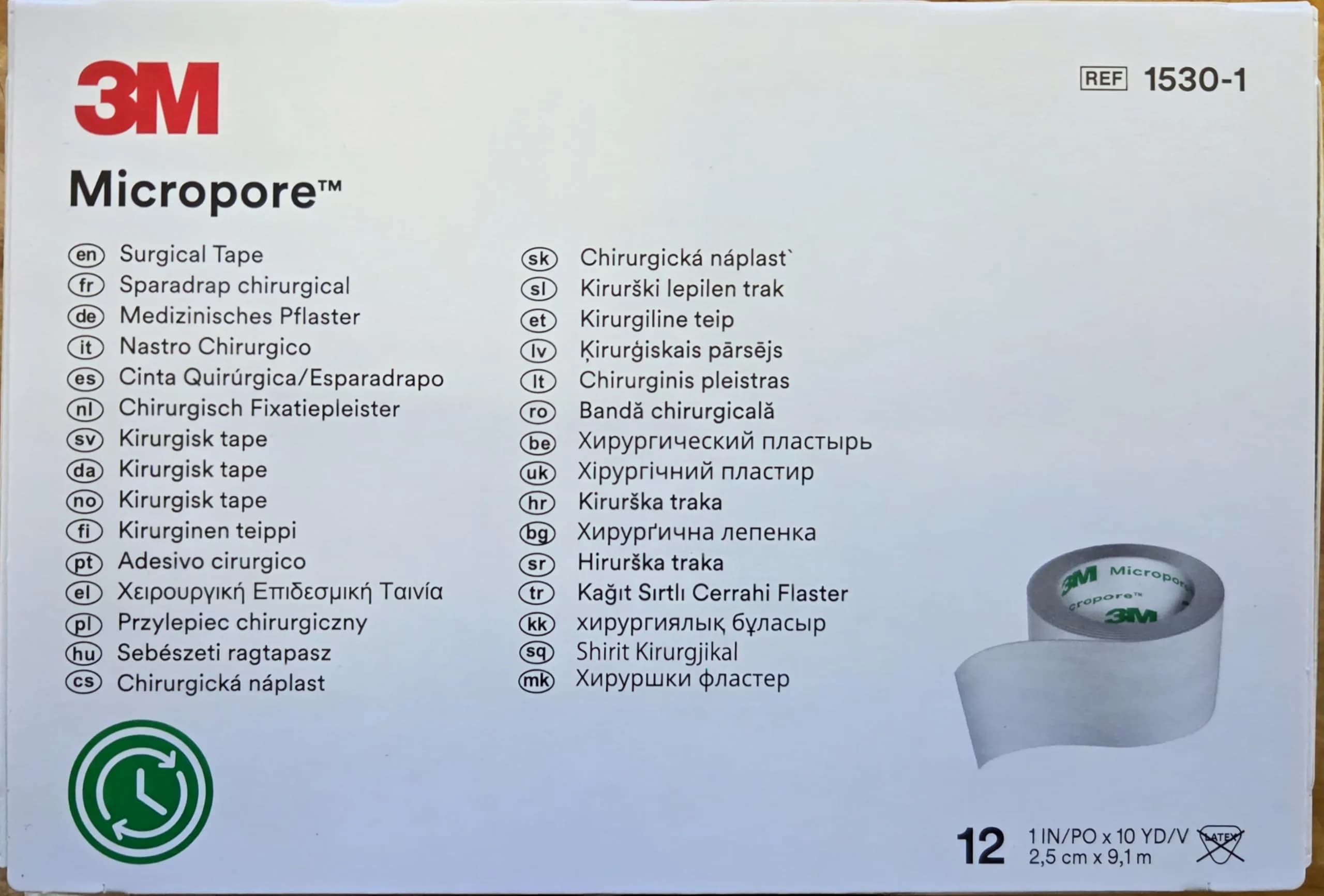 3M Medical & Surgical Micropore Surgical Tape White 1 in (2.5 cm) x 10 yd (9.14 m) | Gentle, Breathable, Hypoallergenic