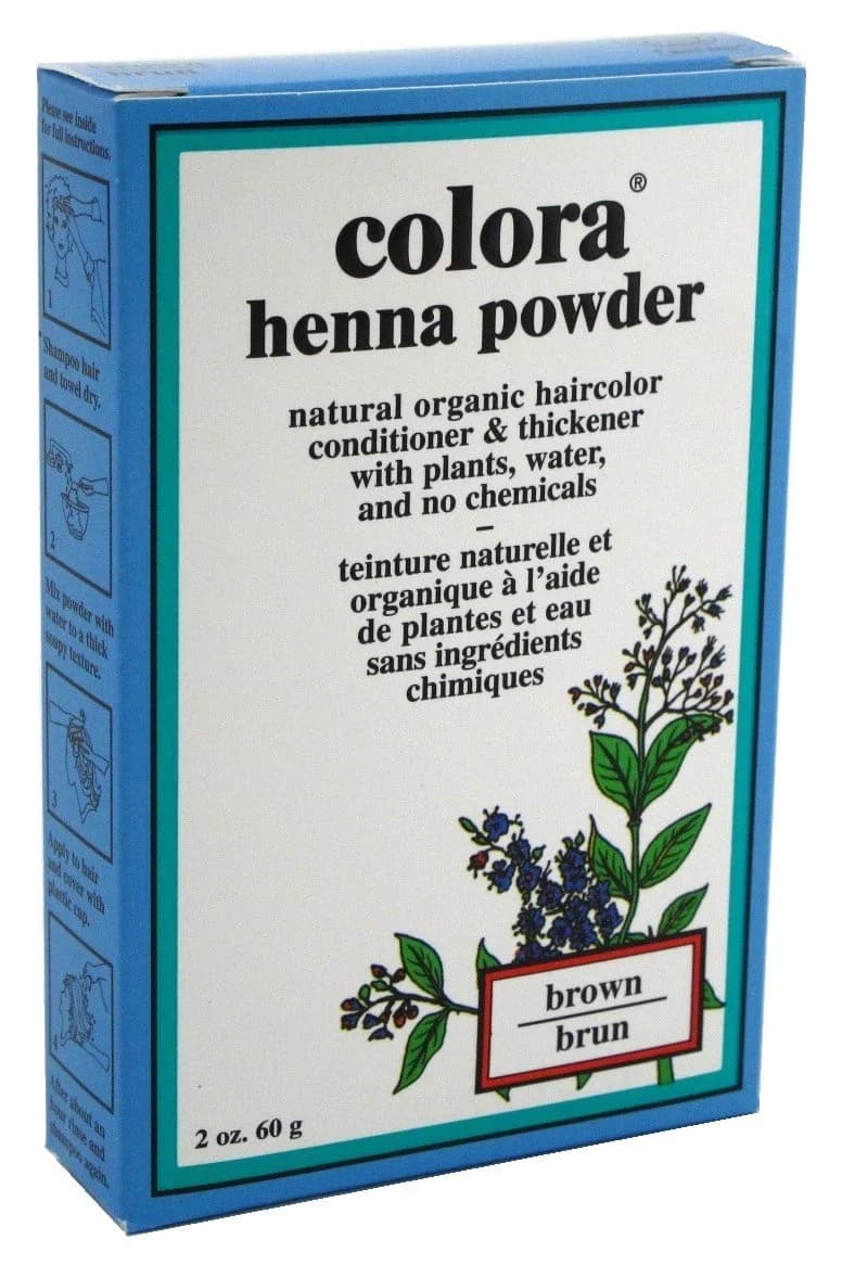 Colora Henna Powder Hair Color Brown 56g (2 Ounce) | Natural Hair Dye for Body & Bounce - main product image