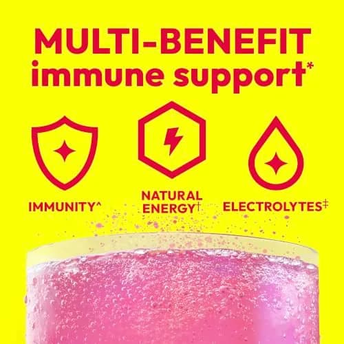 Emergen-C Raspberry 1000mg Vitamin C Powder 30 Packets | Immune Support with Zinc & B Vitamins thumbnail 2
