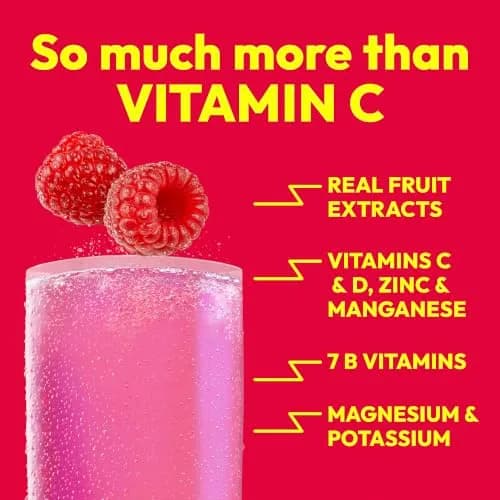 Emergen-C Raspberry 1000mg Vitamin C Powder 30 Packets | Immune Support with Zinc & B Vitamins thumbnail 3