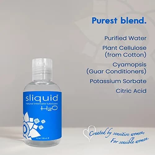 Sliquid H2O Water Based Lube Lubricant 125ml (4.2 Fl Oz) | Glycerin Free Personal Lubricant for Sex thumbnail 6
