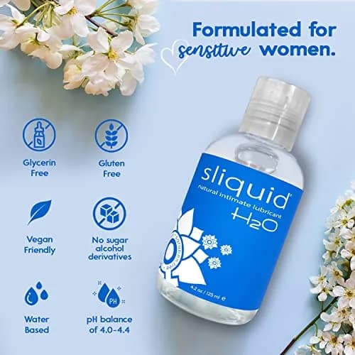 Sliquid H2O Water Based Lube Lubricant 125ml (4.2 Fl Oz) | Glycerin Free Personal Lubricant for Sex thumbnail 3