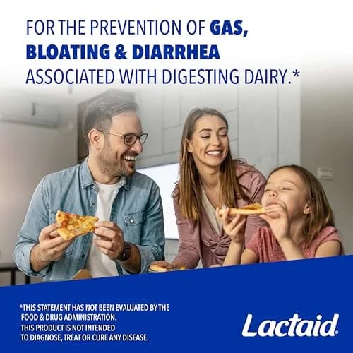 Lactaid Fast Act Lactose Intolerance Relief Caplets, 60 Count | Dairy Digestive Support for India thumbnail 3