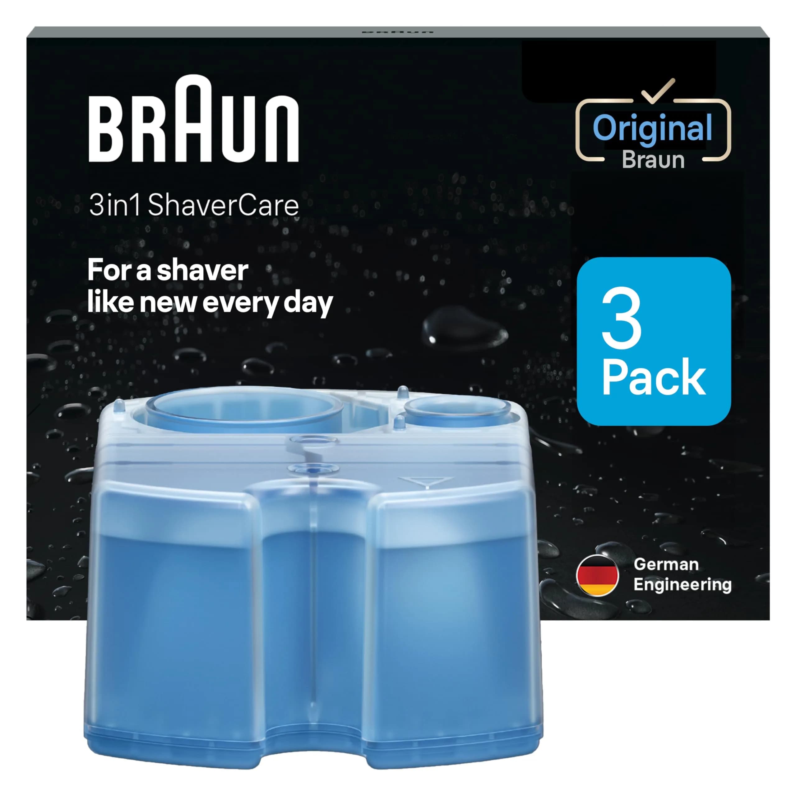Braun Clean & Renew Refill Cartridges CCR 3 (500ml / 17.1 Fl Oz) | Keep Your Shaver Hygienically Clean - main product image