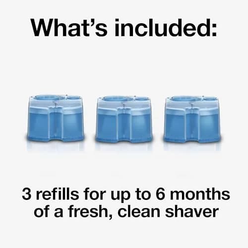 Braun Clean & Renew Refill Cartridges CCR 3 (500ml / 17.1 Fl Oz) | Keep Your Shaver Hygienically Clean thumbnail 2