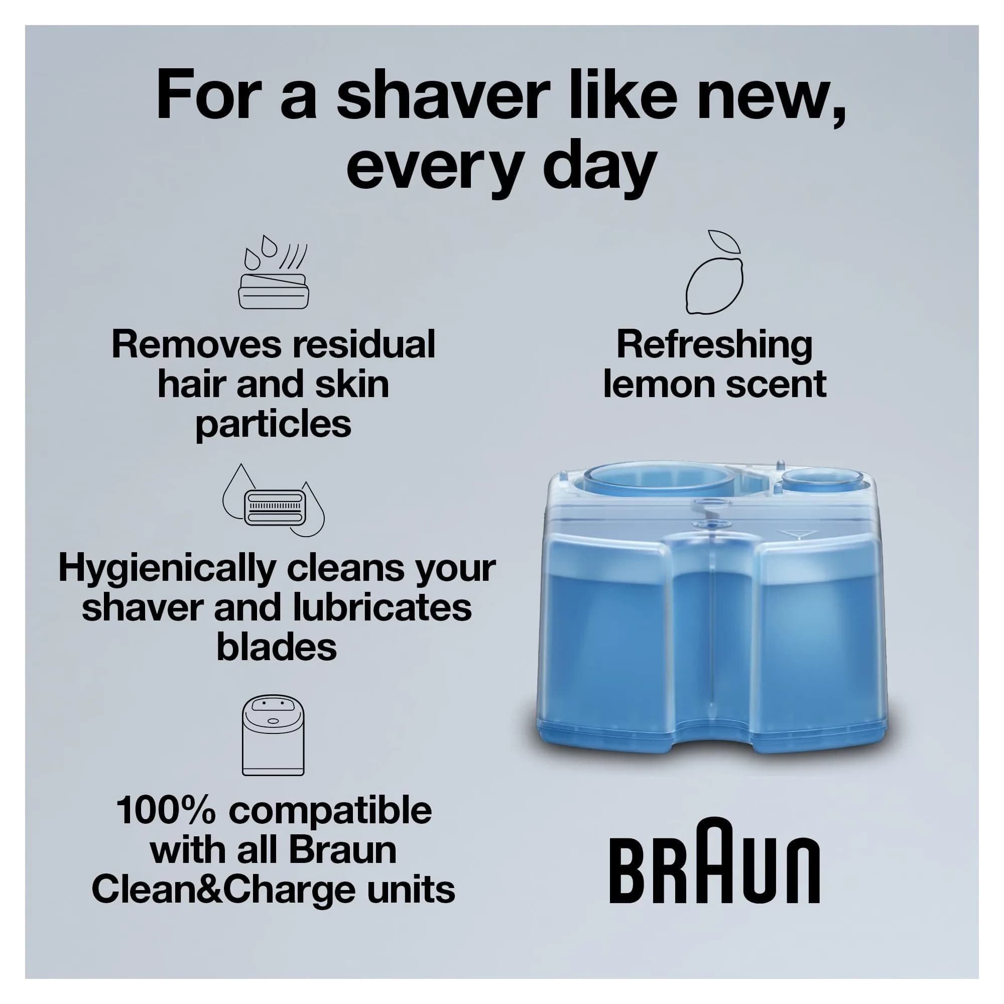 Braun Clean & Renew Refill Cartridges CCR 3 (500ml / 17.1 Fl Oz) | Keep Your Shaver Hygienically Clean - view 3