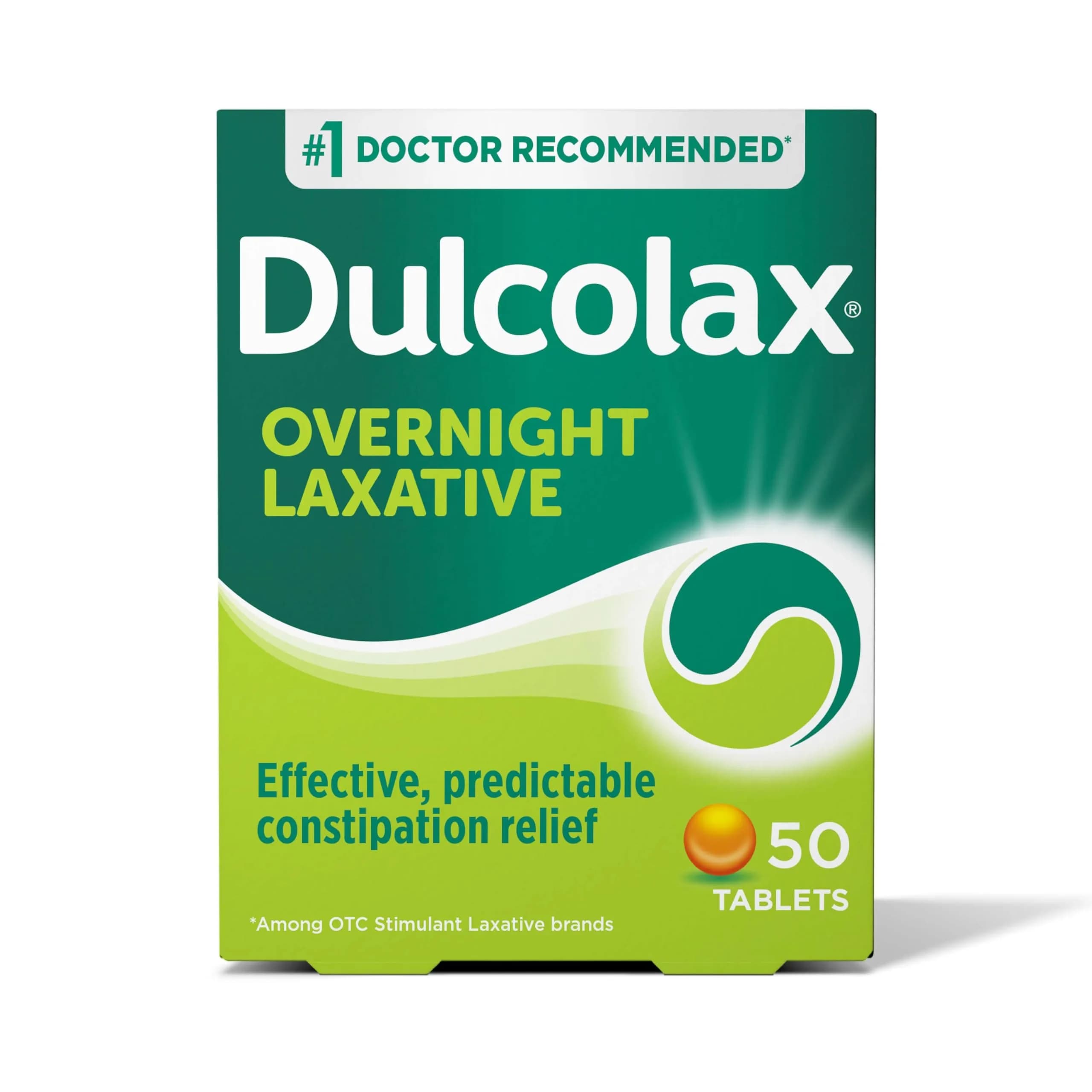 Dulcolax Stimulant Laxative Tablets Bisacodyl 5mg, 50 Count | Predictable Relief for Adults - main product image
