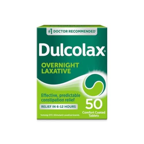 Dulcolax Stimulant Laxative Tablets 5 mg (50 Count) | Gentle Overnight Relief thumbnail 1