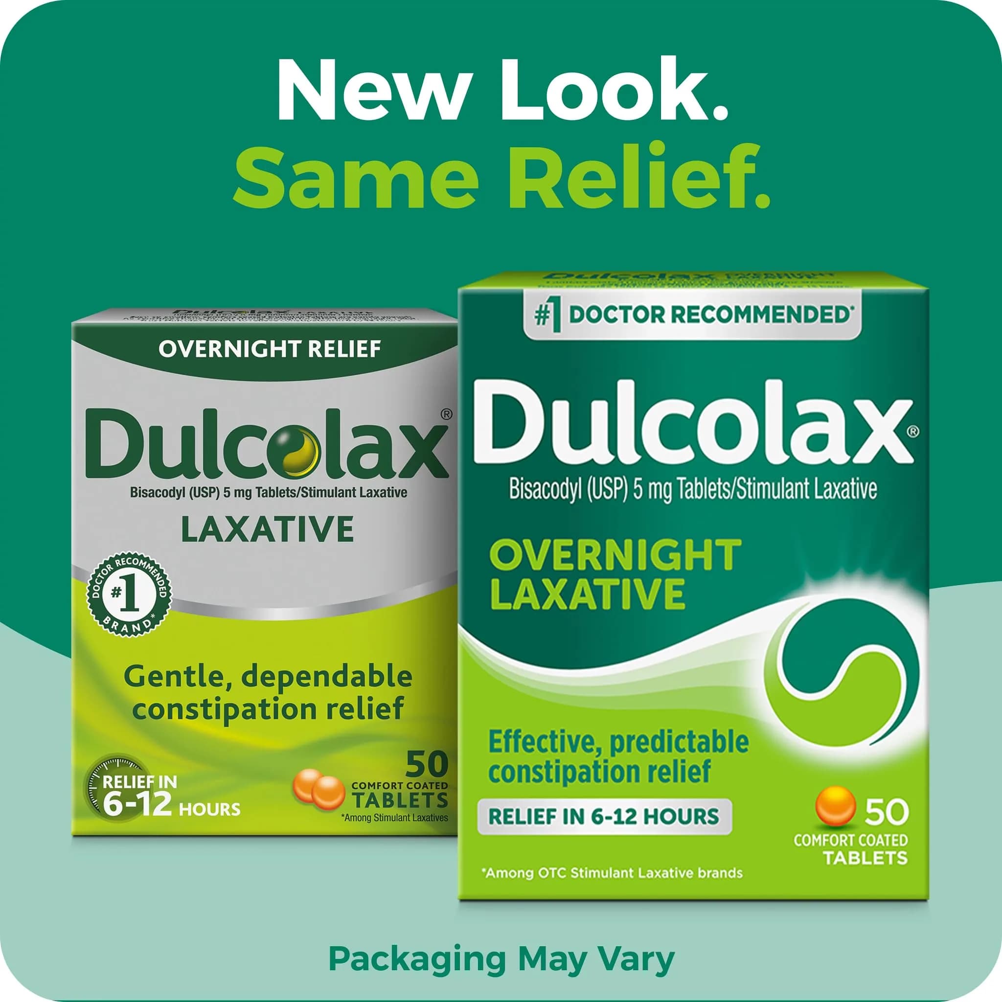 Dulcolax Stimulant Laxative Tablets 5 mg (50 Count) | Gentle Overnight Relief - view 2