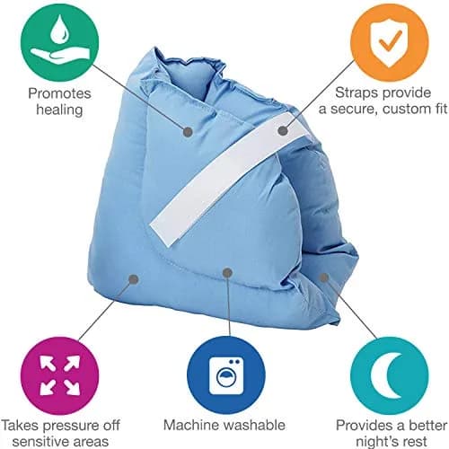 DMI Heel Cushion Protector Pillow Set of 2 | Relieves Pressure from Sores and Ulcers thumbnail 2
