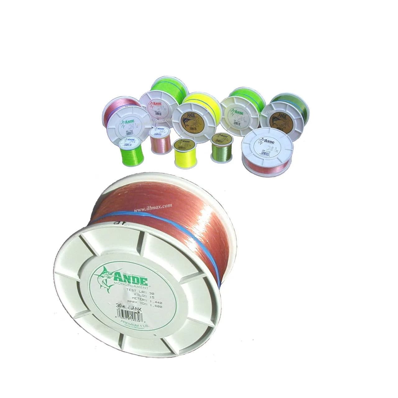 ANDE A1-40P Premium Mono | 40lb Test Nylon Fishing Line, Clear, 40lb, Monofilament, 1.25 lb package — 25lb - 500yd
