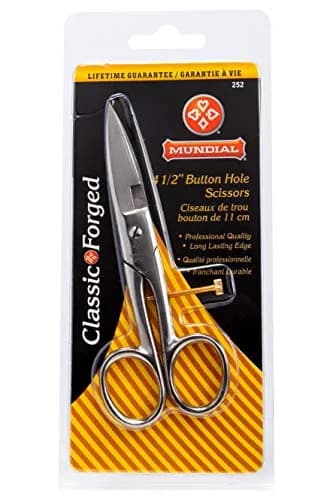 Mundial Buttonhole Scissors – Adjustable Sewing Scissors for Cutting Buttonholes, Dressmaking, Quilting & Craft Projects – 4.5" Stainless Steel Tool thumbnail 2