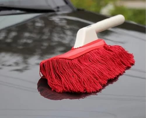 California Car Duster Standard Model with Plastic Handle and Red Wax Treated Cotton Mop 62443 | Dust Removal Tool for Cars thumbnail 2