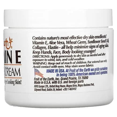 Fruit of the Earth Vitamin E Cream 113g (4 oz) | Soothing Moisturizer for Dry Skin thumbnail 2