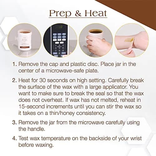 GiGi Microwave Tweezeless Wax - Honey Facial Hair Remover 29.5ml (1 oz) | Gentle Exfoliation for Smooth Skin thumbnail 4