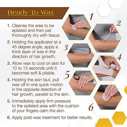 GiGi Microwave Tweezeless Wax - Honey Facial Hair Remover 29.5ml (1 oz) | Gentle Exfoliation for Smooth Skin thumbnail 5