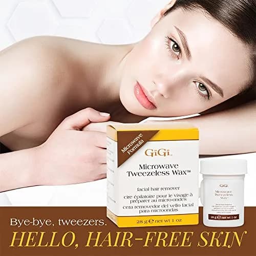 GiGi Microwave Tweezeless Wax - Honey Facial Hair Remover 29.5ml (1 oz) | Gentle Exfoliation for Smooth Skin thumbnail 3