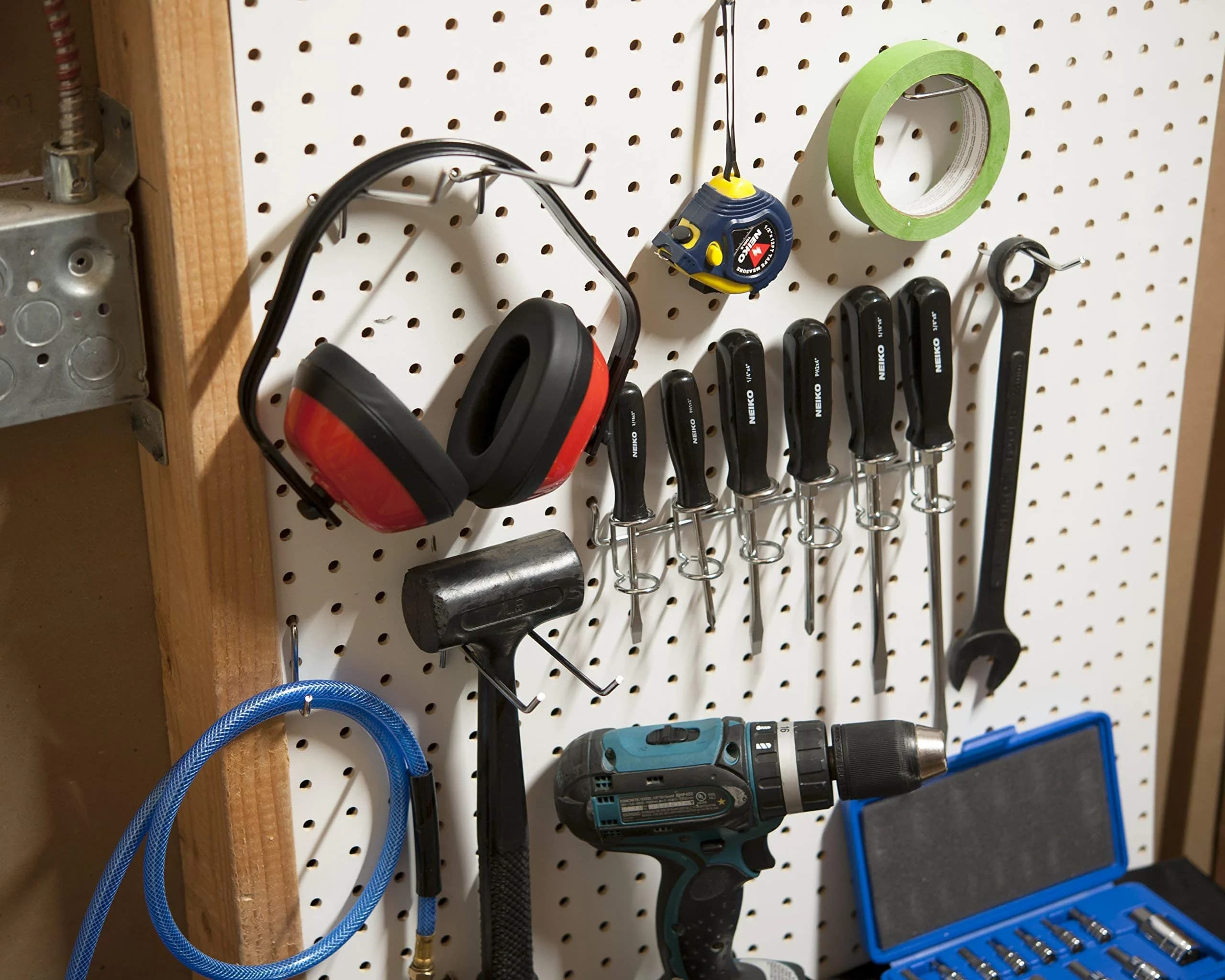Hiltex 50-Piece Heavy Duty Pegboard Hook Assortment Set | Organize Tools, Garage, Workshops - view 6