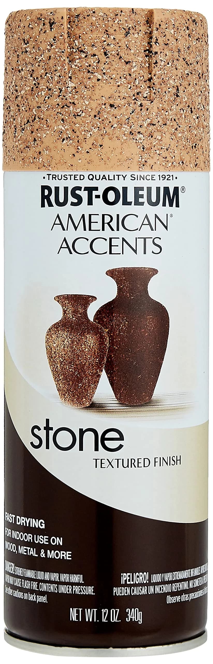 Rust-Oleum Stone Creations Spray Paint 12 oz (354 ml) Sienna Stone | Textured Finish for Wood, Metal, Ceramic - main product image