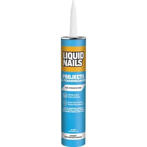 Liquid Nails Projects & Foamboard Adhesive 295ml (10 Fl Oz) | Bonds Foam Insulation, Drywall & Panels thumbnail 1