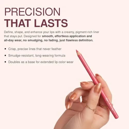 Palladio Lip Liner Pencil, Suede | Long Lasting, Hydrating, Vegan, Cruelty-Free thumbnail 5