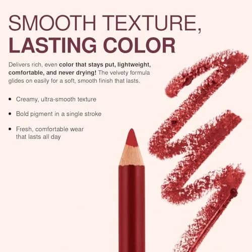 Palladio Lip Liner Pencil, Suede | Long Lasting, Hydrating, Vegan, Cruelty-Free thumbnail 7