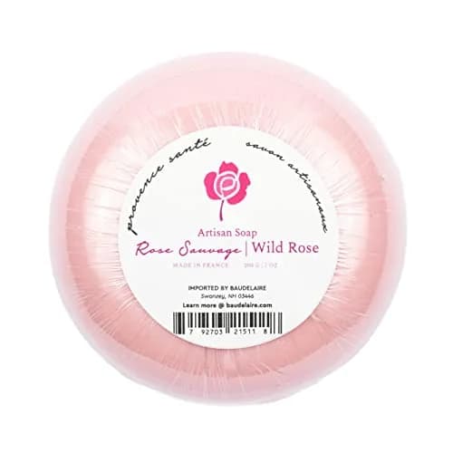 Provence Sante Luxury French Bath Bar - Moisturizing Shea Butter - Triple-milled Wild Rose Fragrance, 7 oz (198 g) | Pure Vegetable Soap with White Clay thumbnail 1
