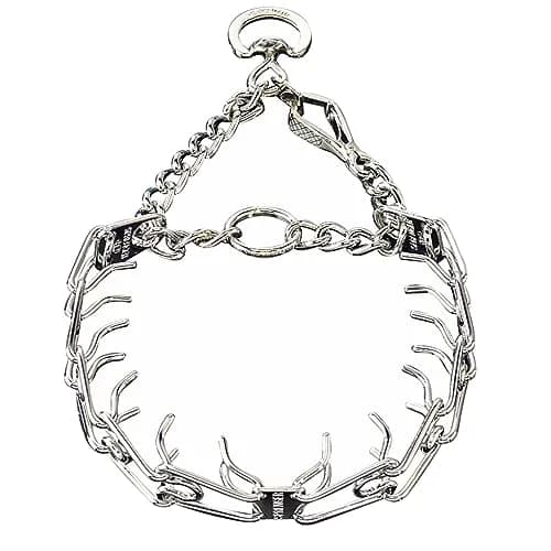 Herm Sprenger Chrome Plated Steel Training Prong Collar with Quick Release Snap for Dogs (25in/63cm x 4mm) (Neck Size Up to 21in/53cm) thumbnail 1