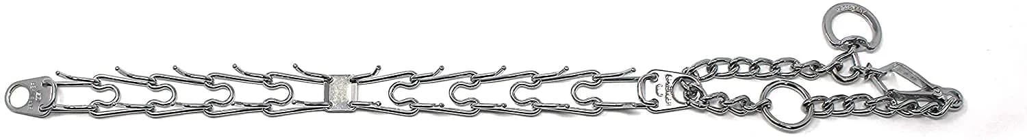 Herm Sprenger Chrome Plated Steel Training Prong Collar with Quick Release Snap, 25in (63cm) x 4mm - view 3