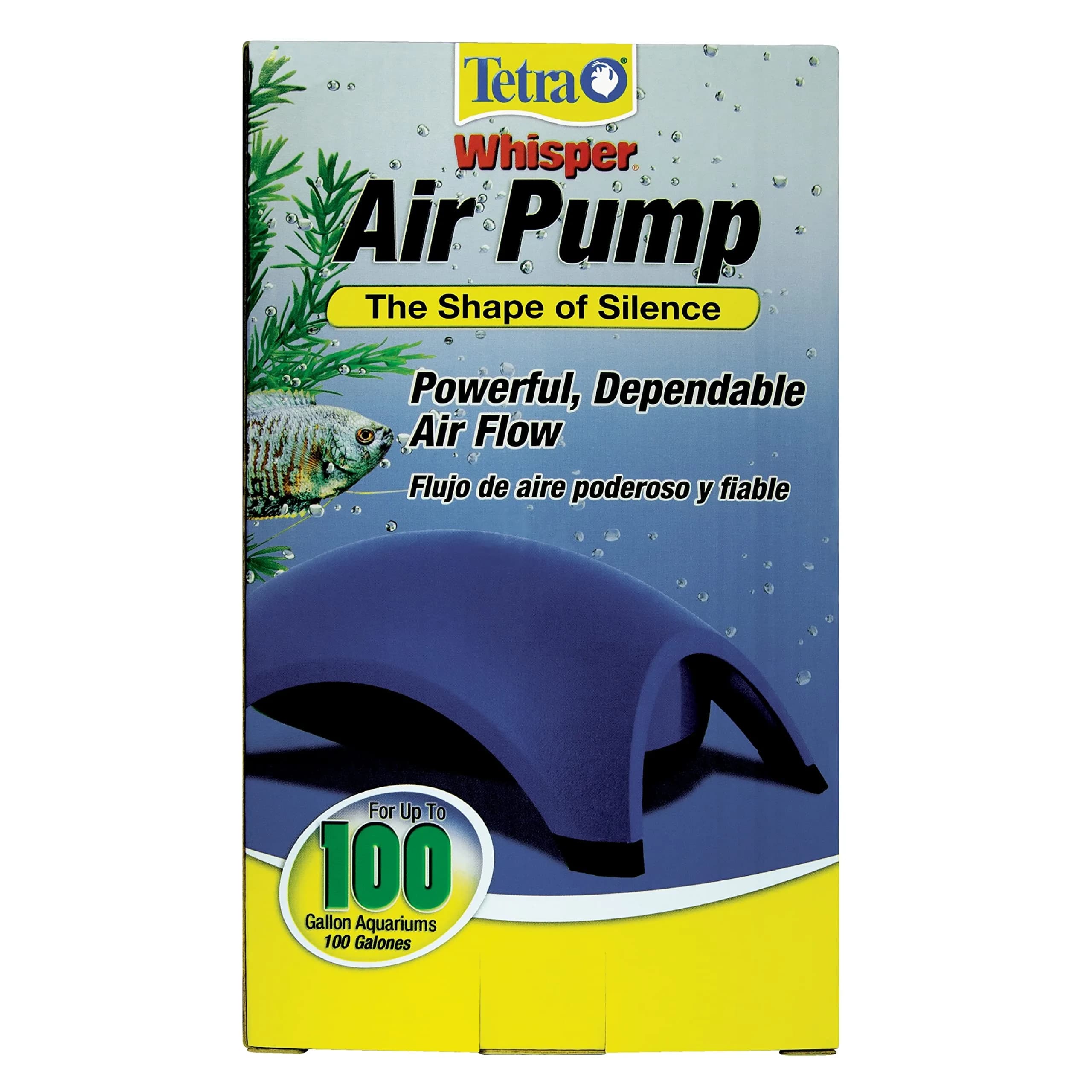 Tetra Whisper Air Pump for Aquariums Up to 100 Gallons | Quiet, Dependable Aeration (70-120 chars)