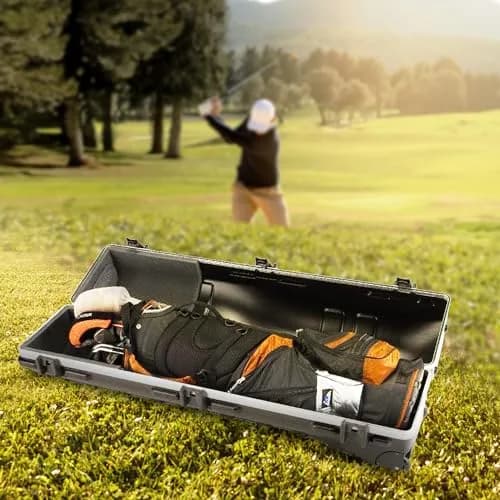 SKB Staff ATA Hard Shell Plastic Golf Travel Case for Cart Bags with Wheels | Impact-Resistant, TSA Lock, Lightweight thumbnail 7