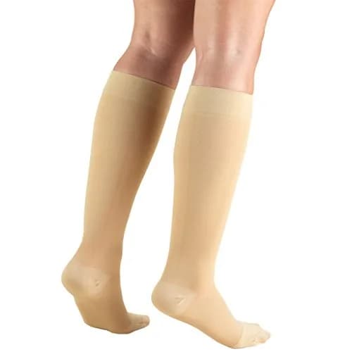 Truform 20-30 mmHg Compression Stockings for Men and Women | Knee High, Beige, 3X-Large thumbnail 5
