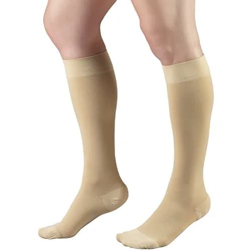 Truform 20-30 mmHg Compression Stockings for Men and Women | Knee High, Beige, 3X-Large thumbnail 7