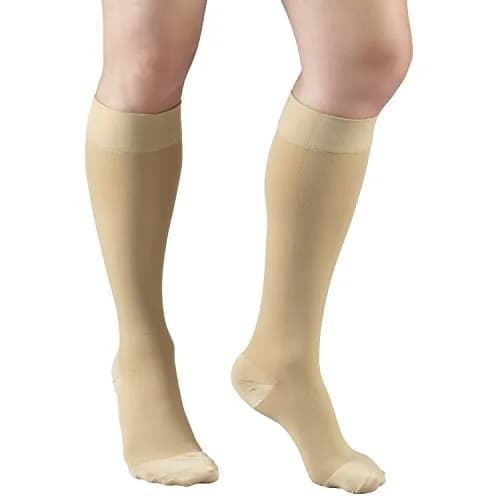 Truform 20-30 mmHg Compression Stockings for Men and Women | Knee High, Beige, 3X-Large thumbnail 2