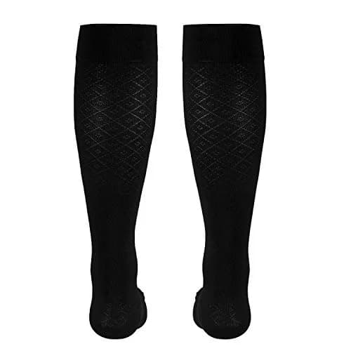Truform Compression Socks, 15-20 mmHg, Women's Dress Socks, Knee High Over Calf Length, Black, Medium | Graduated Support for Leg Comfort thumbnail 7