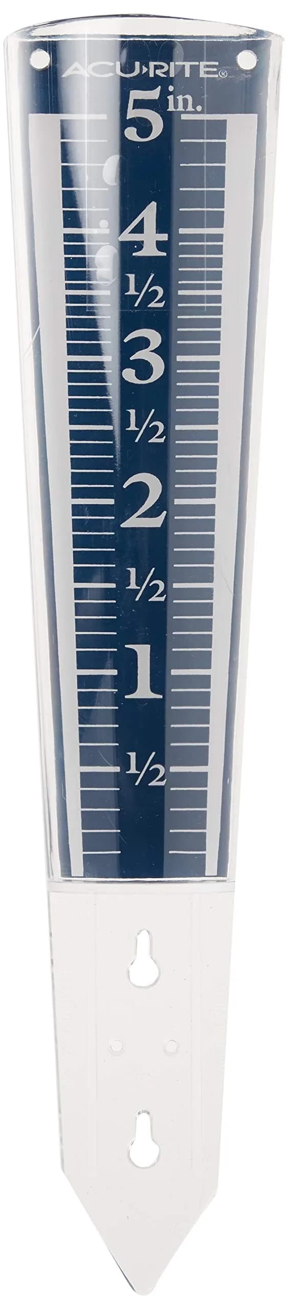 AcuRite Magnifying Rain Gauge 5" Capacity | Easy-to-Read Acrylic Outdoor Weather Measurement - main product image