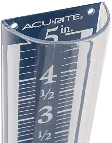 AcuRite Magnifying Rain Gauge 5" Capacity | Easy-to-Read Acrylic Outdoor Weather Measurement thumbnail 5