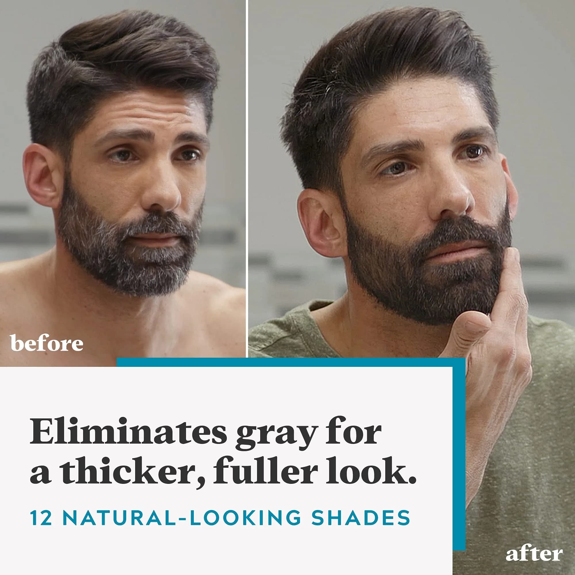 Just For Men Mustache & Beard Darkest Brown M-50 | Ammonia-Free Facial Hair Coloring - view 2