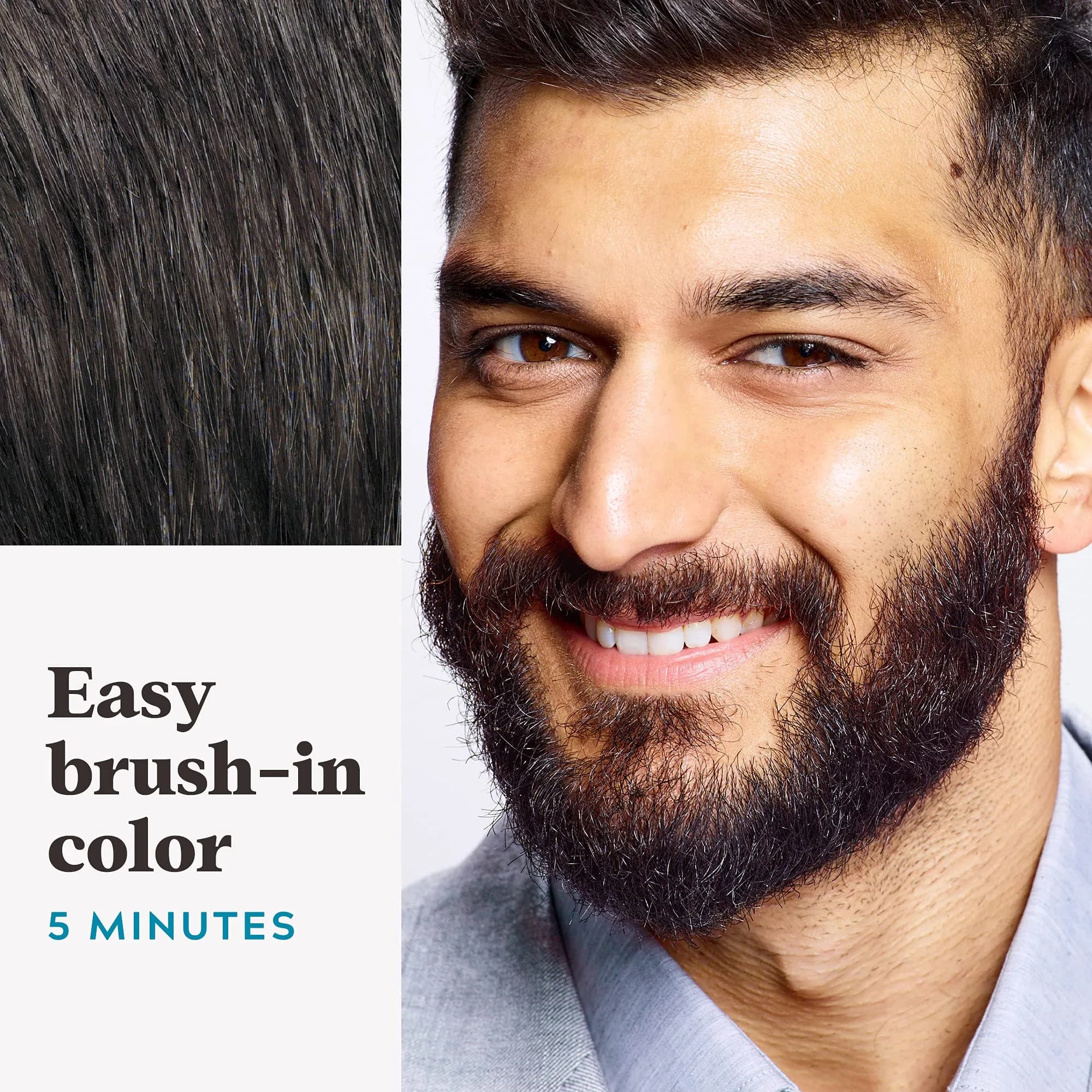 Just For Men Mustache & Beard Darkest Brown M-50 | Ammonia-Free Facial Hair Coloring - view 4