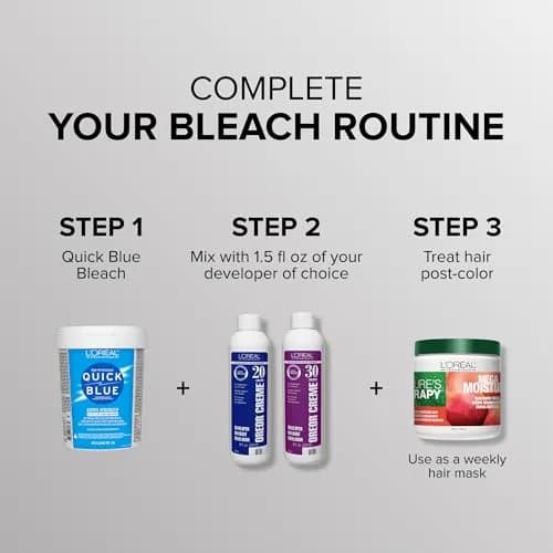 L'OREAL TECHNIQUE Quick Blue High Performance Powder Lightener 16oz | No Drip, Fast & Bright Results thumbnail 5