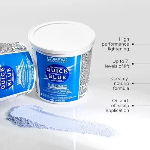 L'OREAL TECHNIQUE Quick Blue High Performance Powder Lightener 16oz | No Drip, Fast & Bright Results thumbnail 2